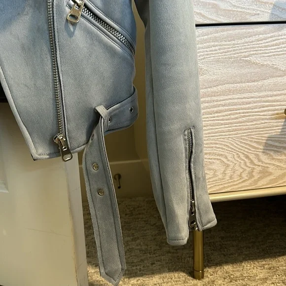 [Zara] Suede Moto Jacket - Picture 4 of 7